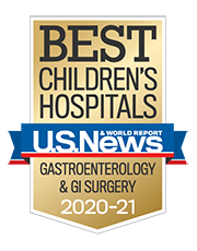Best Children's Hospital (Gastroenterology) award from U.S. News